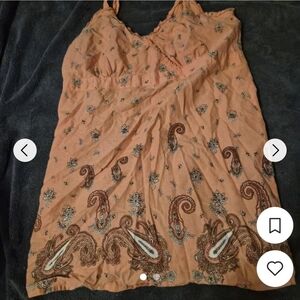 Orange Paisley Women's Top